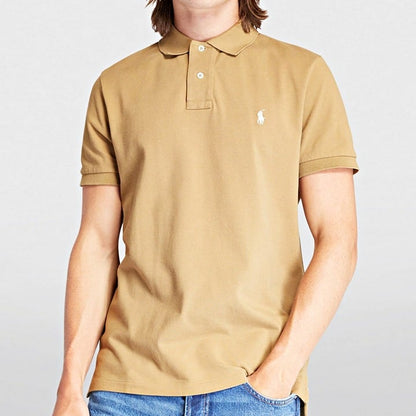 Polo Ralph Lauren Men's Custom Classic Fit Mesh Polo Beige Size XXL MSRP $110