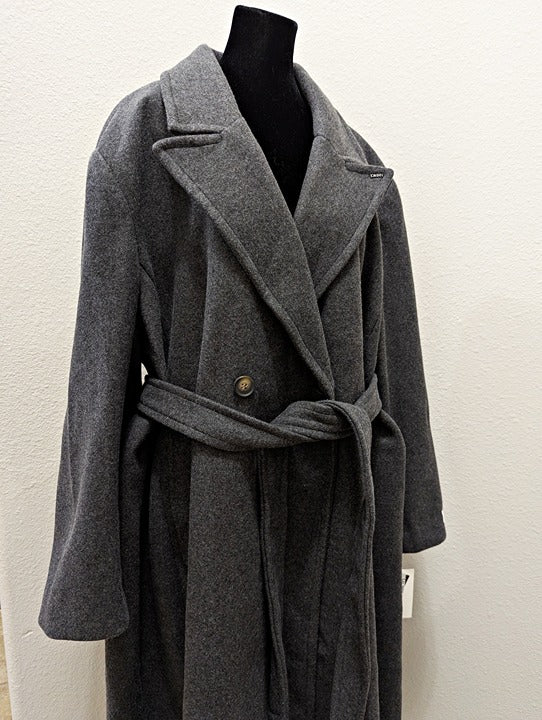 DKNY Plus Size Notched-Collar Double-Breasted Wrap Coat Size 3X (MSRP $350)