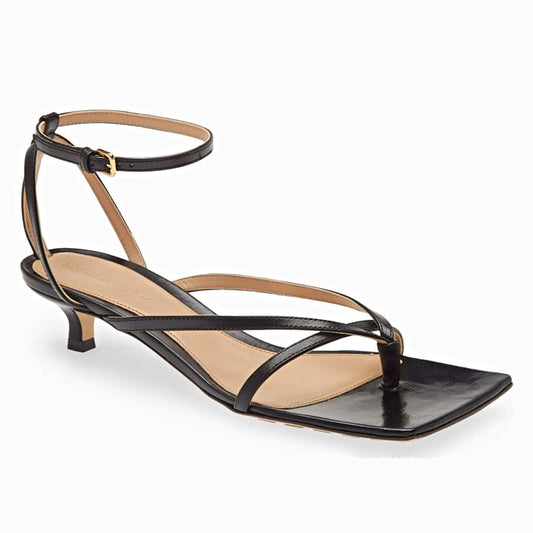 Bottega Veneta Women's Stretch Ankle Strap Kitten Heel Sandals Sz 36.5 MSRP $990
