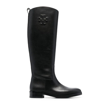 Tory Burch Women's The Riding Boot Milano Mezzo Calf Black Size 6 (MSRP $648)