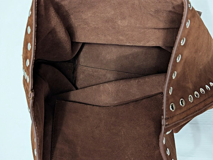 Loeffler Randall Walker Women's Espresso/Silver Suede Tote (MSRP $425)