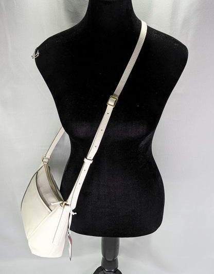 Radley London Kendal Terrace Small Leather Crossbody Bag Chalk (MSRP $248)