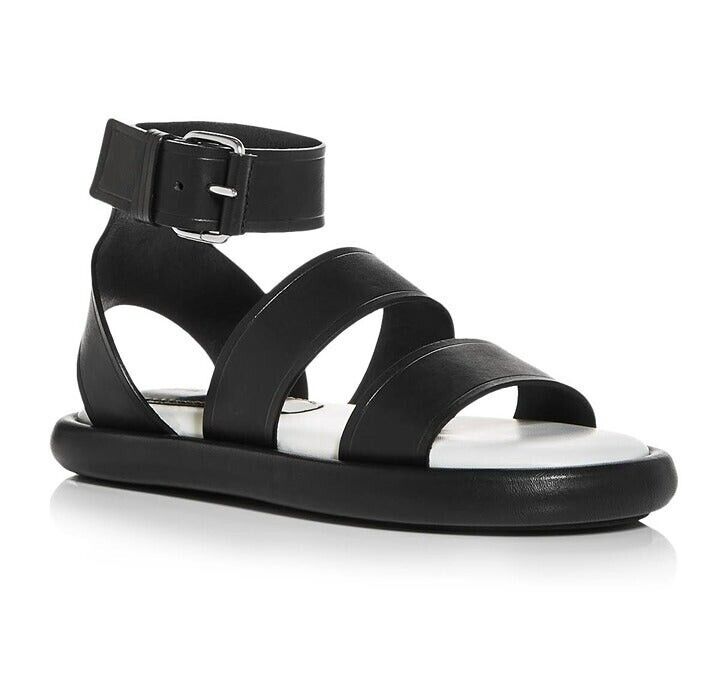 Proenza Schouler Women's Black Leather Caged Sandals Size EU 38 (MSRP $695)