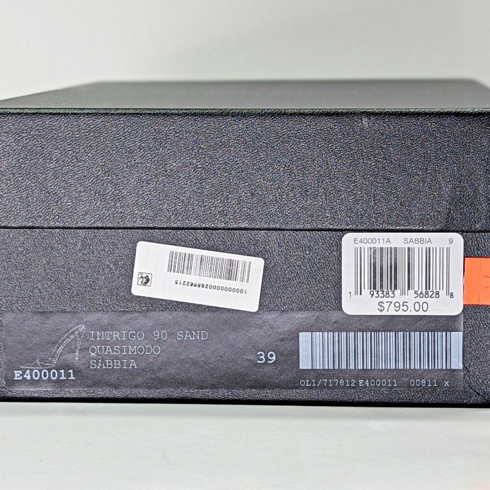 Giuseppe Zanotti Intrigo 90mm Crocodile Beige Mule Sandals Size 39 (MSRP $795)