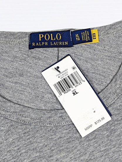 Polo Ralph Lauren Men's Long Sleeve Cotton Crewneck Shirt Grey Size XL MSRP $125