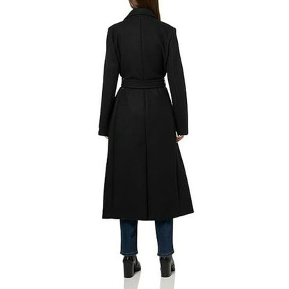 DKNY Petite Notched-Collar Double-Breasted Wrap Coat Size XL 16-18 (MSRP $350)