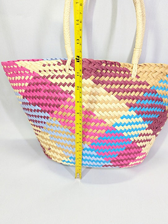 Aqua Jada Women's Woven Large Tote Multicolor (MSRP $148)
