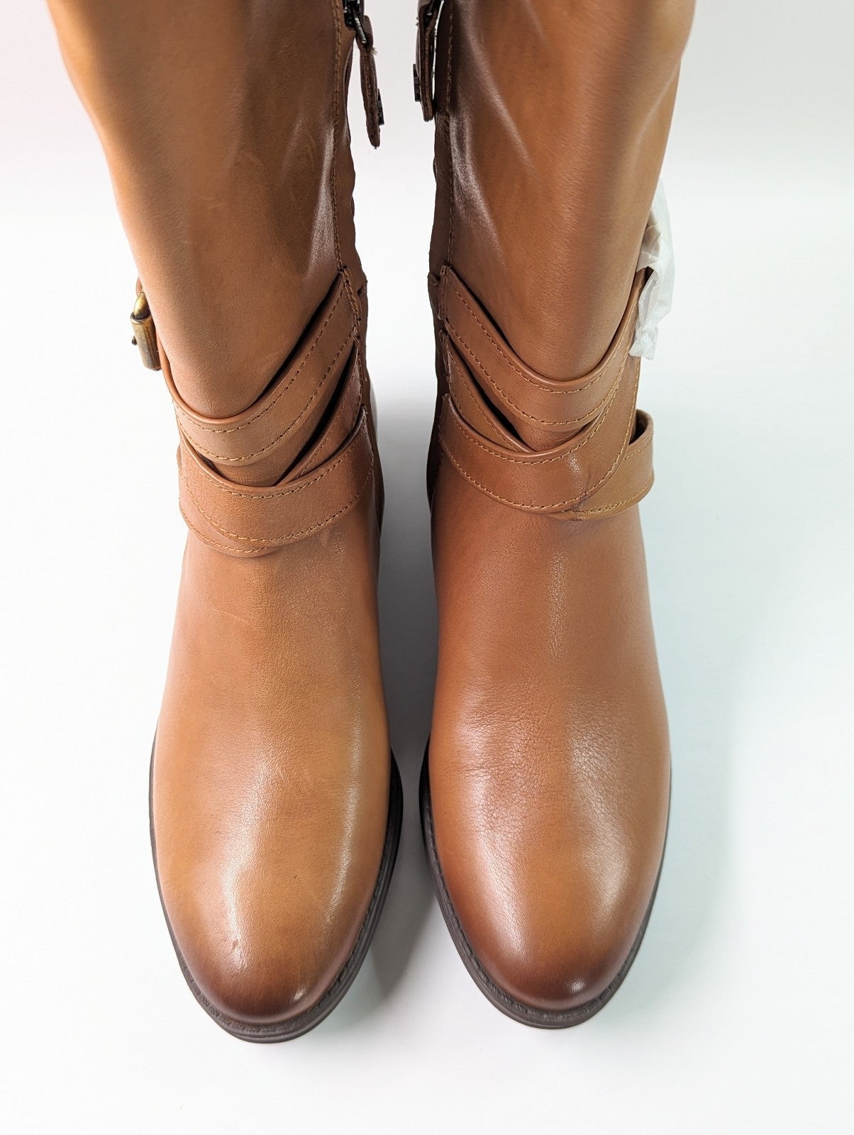 Sam Edelman Women's Pansy Whiskey Leather Boot Size 6.5 M (MSRP $225)