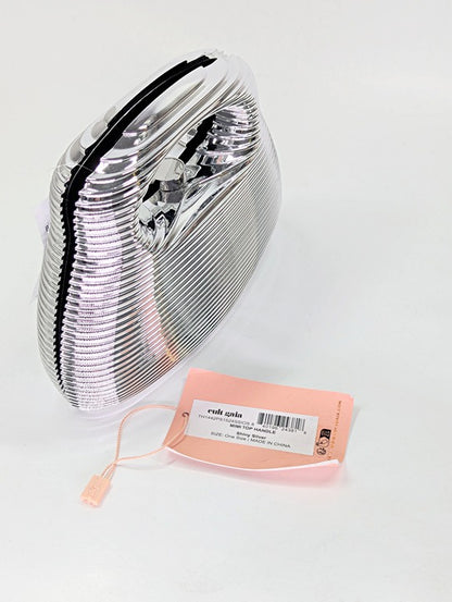 Cult Gaia Mimi Women's Shiny Chrome Top Handle Bag (MSRP $418)