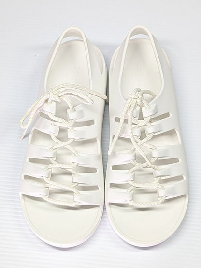 Bottega Veneta Women's White Jelly Lace Up Sandals Size 39 EU (MSRP $490)