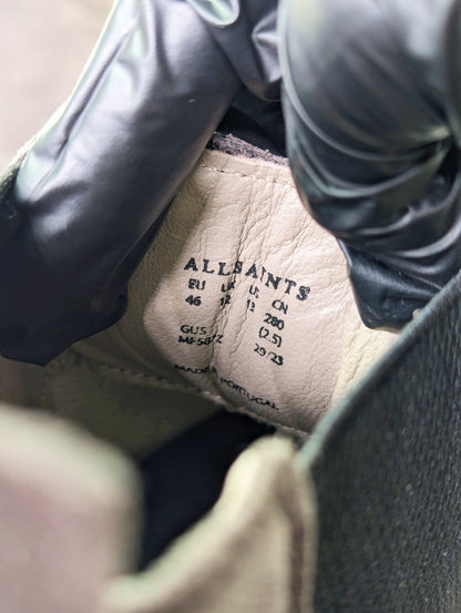 Allsaints Men's Gus Pull On Chelsea Boots Grey Suede Size 13 (MSRP $349)