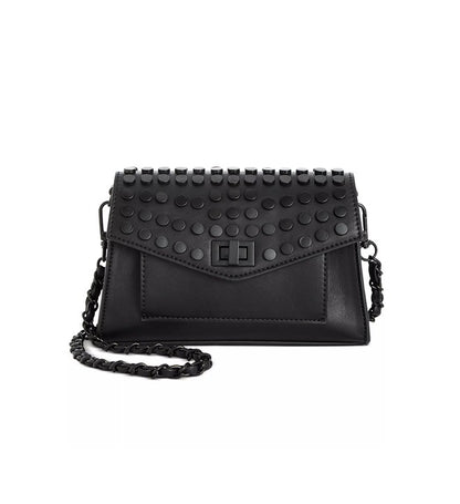 Steve Madden Baidan Battery Stud Flap Crossbody in Black (MSRP $93)