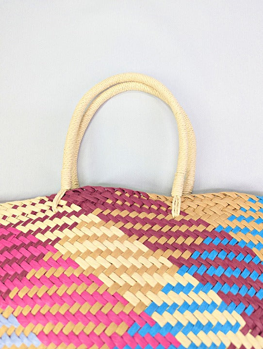 Aqua Jada Women's Woven Large Tote Multicolor (MSRP $148)
