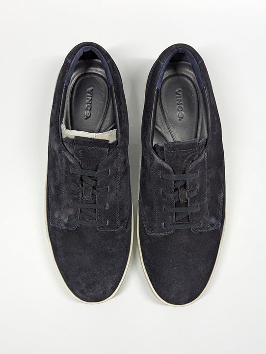 Vince Men's Pine Slip-On Coastal Dark Blue Suede Sneakers Size 10 M (MSRP $250)