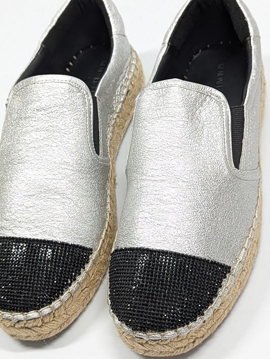 Kendall + Kylie Women's Joss Embellished Espadrilles Silver Size 8.5 (MSRP $110)