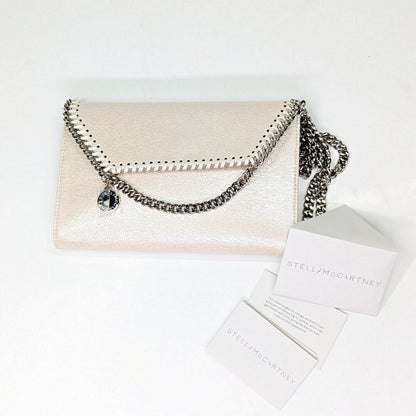Stella McCartney Mini Falabella Eco Shiny Dotted Chamois Crossbody Bag MSRP $695