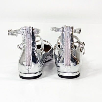 I.N.C. International Concepts Valan Silver Triple Straps Flats Size 5.5 MSRP $80