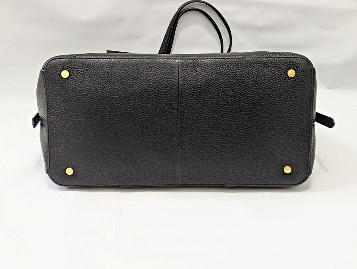 Radley London Chancery Large Black Leather Flapover Shoulder Bag (MSRP $348)