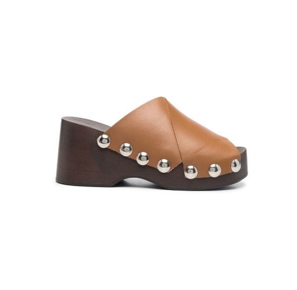 Ganni Women's Retro Stud-detail Clogs Sandals Size 40 EU (MSRP $475)