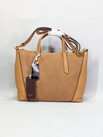 Radley London Kendal Terrace Medium Zip Top Grab Bag Medium Beige (MSRP $328)