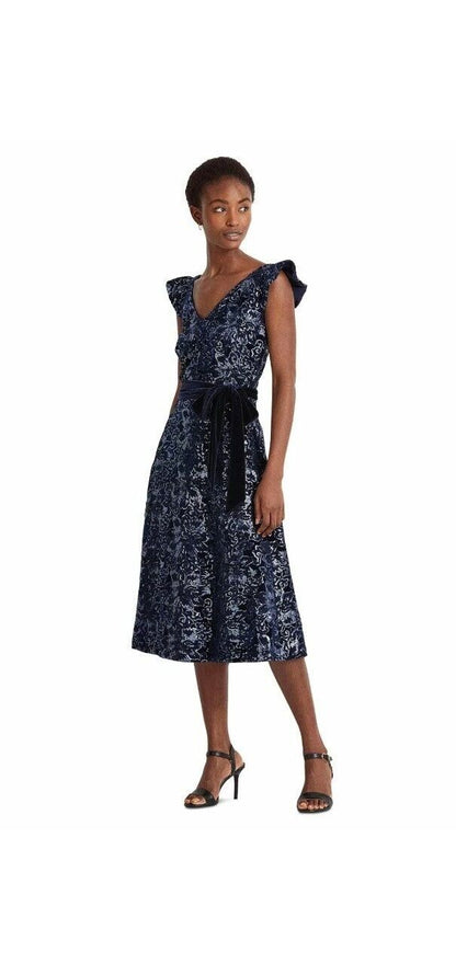 NWT Lauren Ralph Lauren Women's Sequined Velvet Cocktail Dress Size 12 MSRP $265