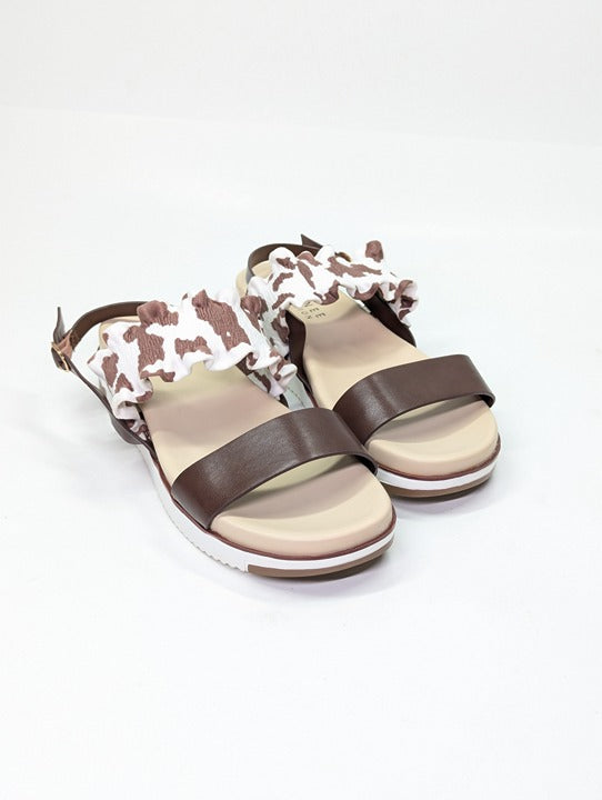 Journee Women's Riya Formed Footbed Sling Back Sandals Size 7.5 (MSRP $75)