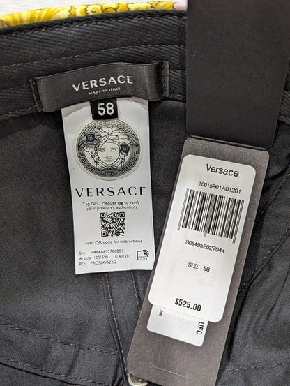 Versace Men's Logo Barocco Baseball Cotton Cap Size 58 (MSRP $525)