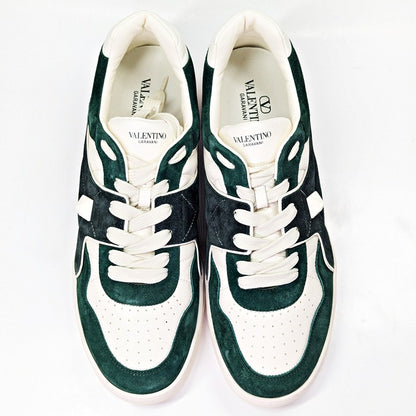 NWOB Valentino Garavani Men's Green Suede One Stud Trainers Size 46 (MSRP $980)
