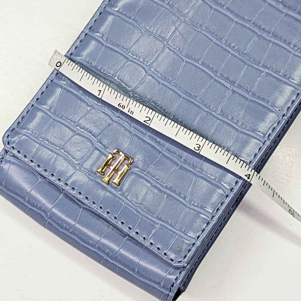 Tommy Hilfiger Julia Phone Crossbody Crocodile Blue Stone (MSRP $78)