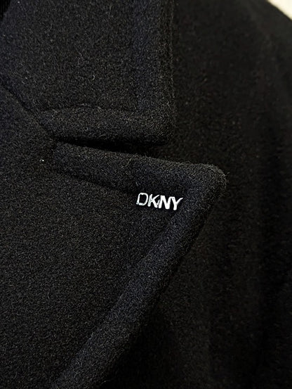 DKNY Petite Notched-Collar Double-Breasted Wrap Coat Size XL 16-18 (MSRP $350)