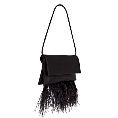 Loeffler Randall Women’s Charlee Feather Flap Clutch Shoulder Bag (MSRP $295)
