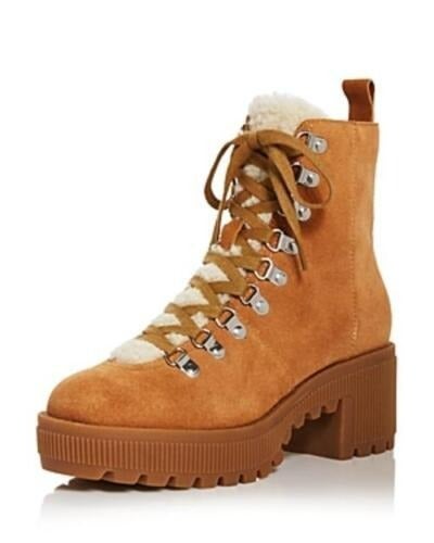 Aqua Women's Grady Sherpa Lined Combat Boots Size 7.5 (MSRP $148)