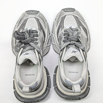 Balenciaga 3XL Distressed Suede & Mesh Sneakers Light Grey Size 37 MSRP $1,130