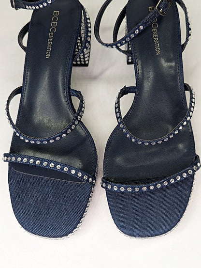 BCBGeneration Lissena-2 Women's Rhinestones Platform Sandals Size 9.5 MSRP $109