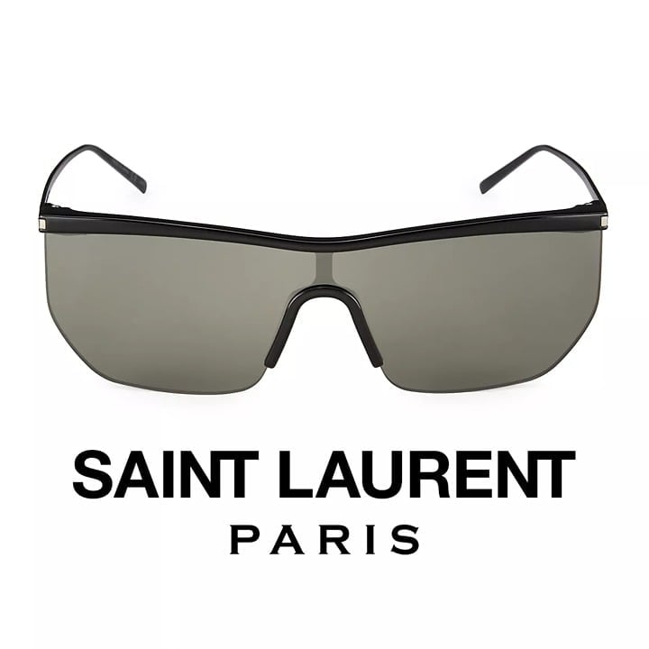 Saint Laurent Women's The Mask 99MM Sunglasses SL 519 MASK 001 (MSRP $530)