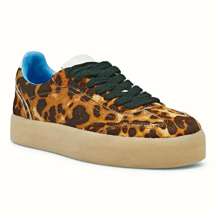 Steve Madden Tux Women's Leopard Calf Hair Sneaker Size 8.5 (MSRP $109)