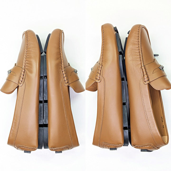 Versace Men's Medusa Biggie Leather Loafer Dark Toffee Size 42 (MSRP $775)