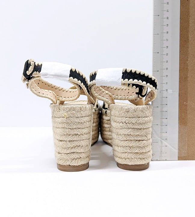 Pour La Victoire Women's Ria Suede & Raffia Platform Sandals Size 9 (MSRP $245)