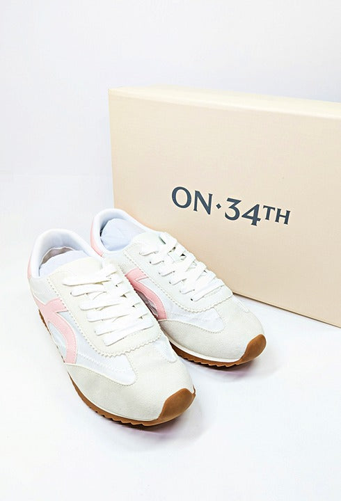 On 34th Women's Madisonn Colorblock Sneakers Tan/Pink/Bone Size 9.5 (MSRP $80)
