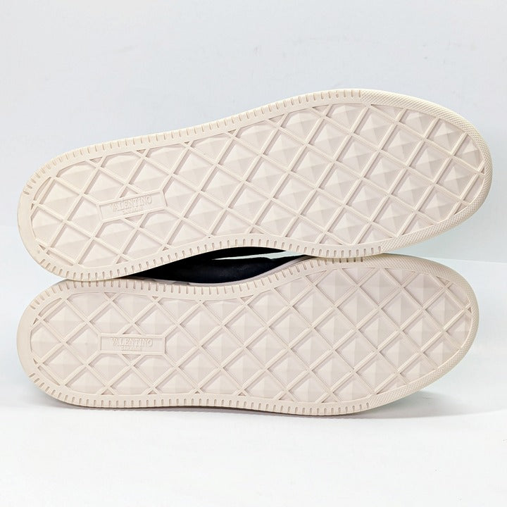 NWOB Valentino Garavani Men's Green Suede One Stud Trainers Size 46 (MSRP $980)