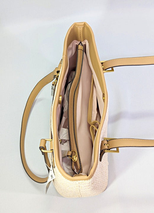 Style & Co Women's Classic Straw Tote in Natural (MSRP $100)