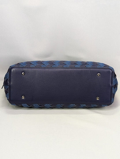 Radley London Devonshire Row Denim Large Open Top Satchel Bag (MSRP $388)