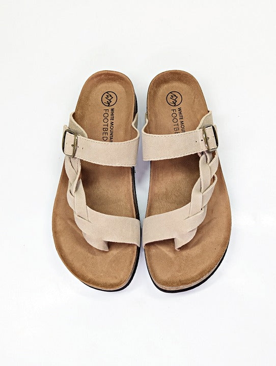 White Mountain Women's Crawford Sandals Sandal Wood Suede Size 9 (MSRP $69)