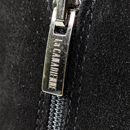 La Canadienne Women's Helene Black Suede Shearling Tall Boots Size 7.5 MSRP $635