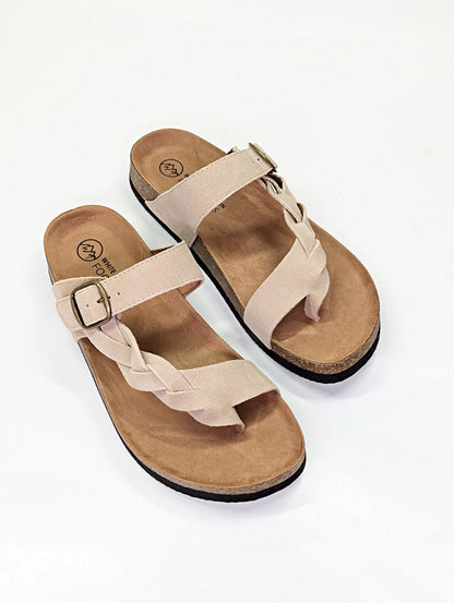 White Mountain Women's Crawford Sandals Sandal Wood Suede Size 9 (MSRP $69)