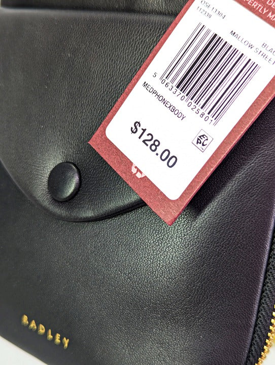 Radley London Mallow Black Street Medium Phone Crossbody Bag (MSRP $128)