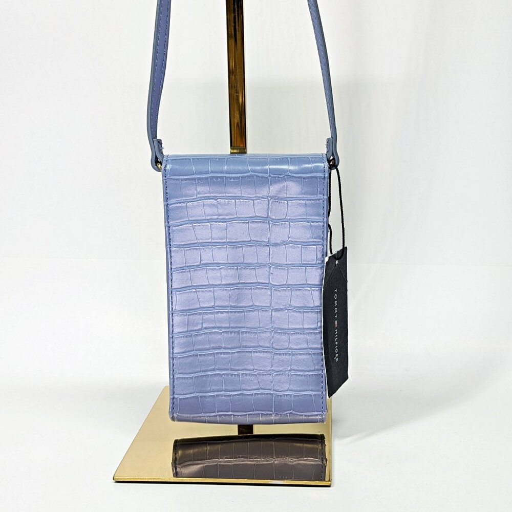Tommy Hilfiger Julia Phone Crossbody Crocodile Blue Stone (MSRP $78)