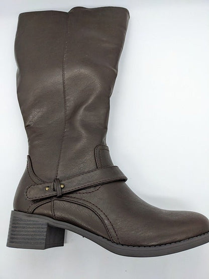 Easy Street Jewel Plus Women's Riding Boots Brown Size 7.5 M