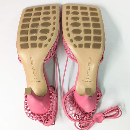 Bottega Veneta Women's Azalea Stretch Mesh Ankle Tie Sandals Size 41 MSRP $1,100