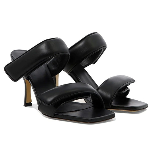 Gia Borghini X Pernille Teisbaek Perni 03 Womens Black Sandals Size 39 MSRP $395